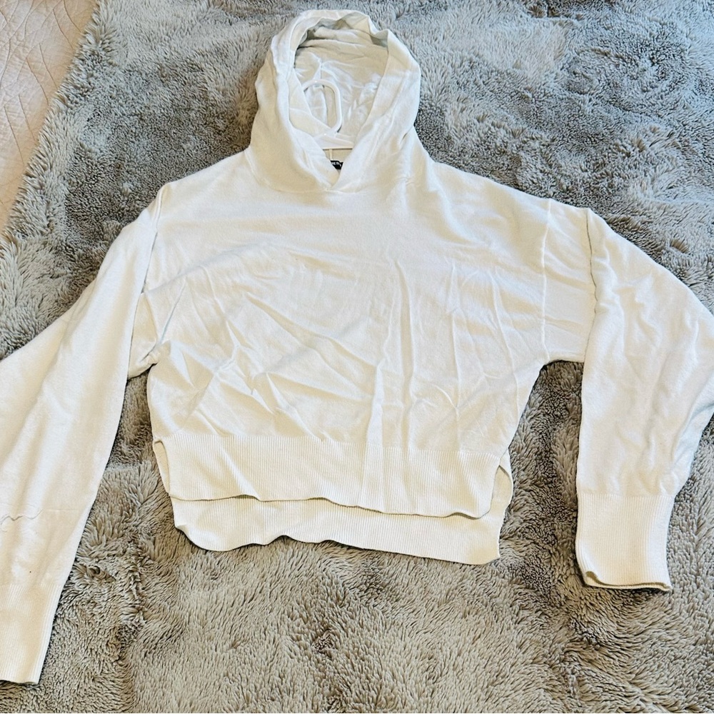 Express Cream Hooded Top